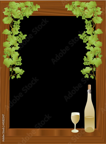 Wine and black background