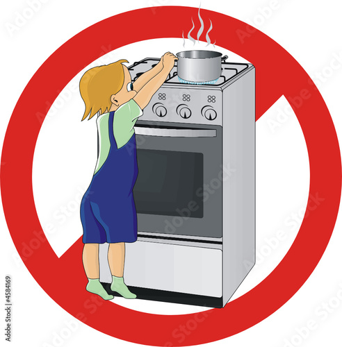 Child in Danger in kitchen