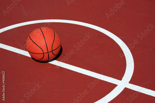 Basketball at center court
