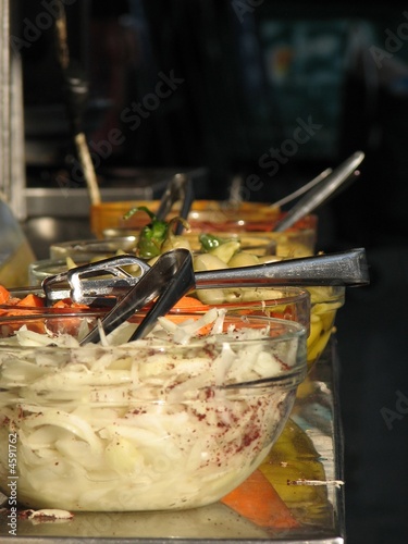 At a falafel stand
