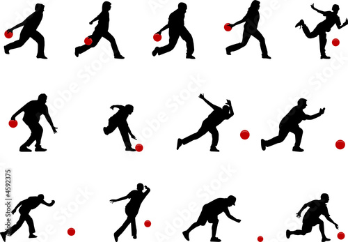 bowling silhouettes