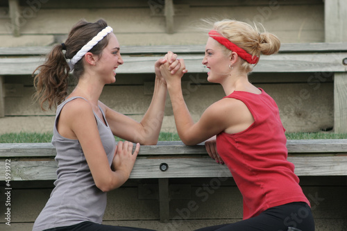 Arm Wrestling Sisters