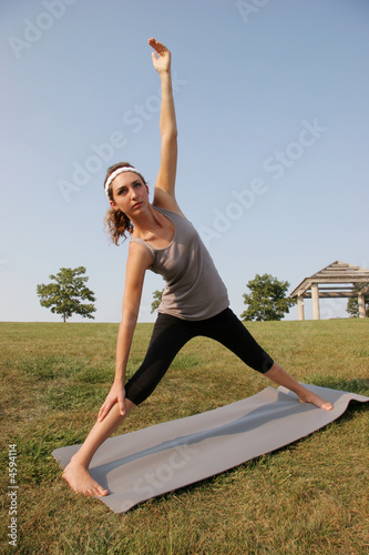 Teen Practices Yoga