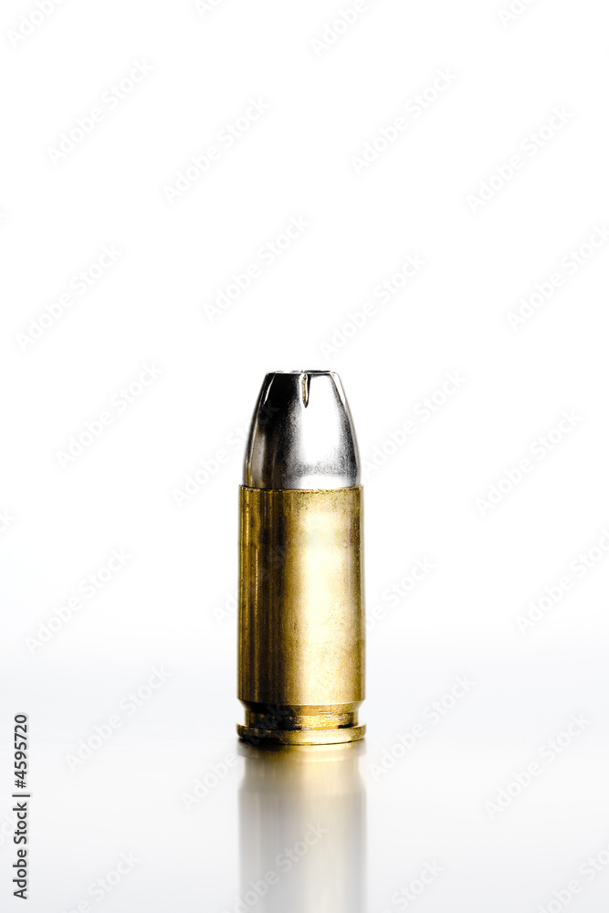 bullet on white