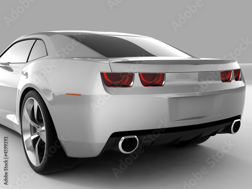 silvery sports car