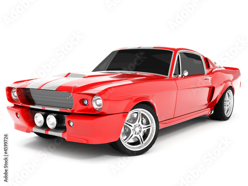 Fotografie, Obraz Red Classical Sports Car