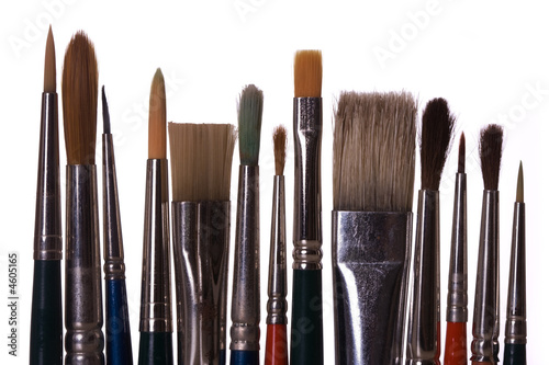 Used paintbrushes