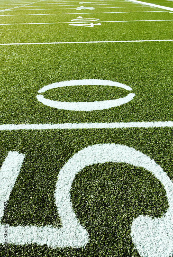 Football Field with 50, 40, 30, 20 Yard Lines Football Field with 50, 40, 30, 20 Yard Lines