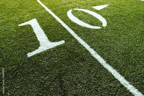 Football Field with 10-Yard Mark