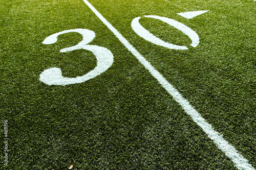 Football Field with 30 Yard Line