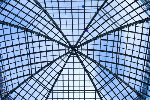 pattern on high arch ceiling  in  GUM in Moscow,Russia
