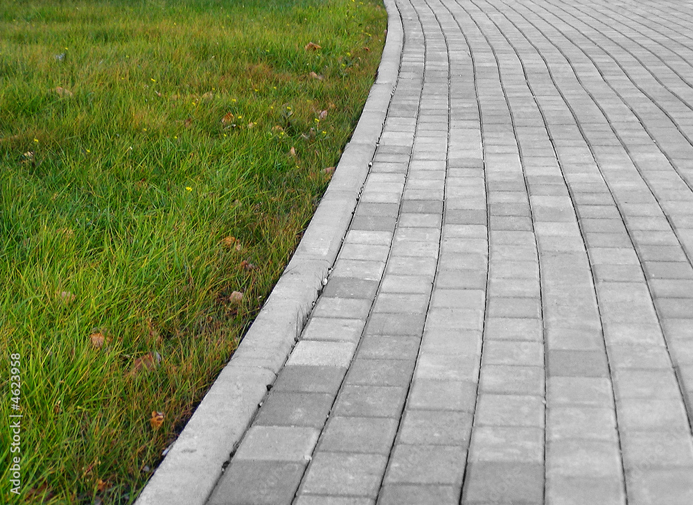 Sidewalk and grass