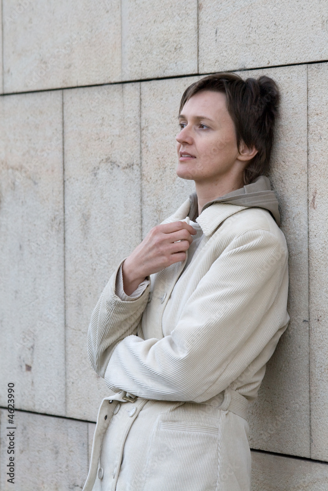 a pretty mature woman in a city