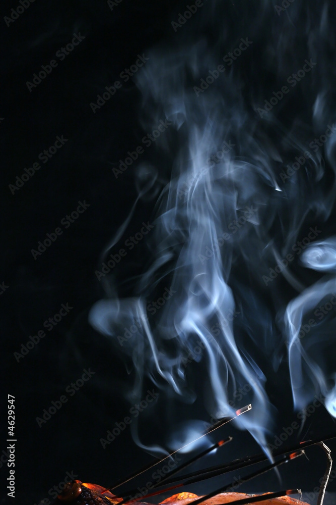 Aroma smoke on a dark background Aroma smoke on a dark background