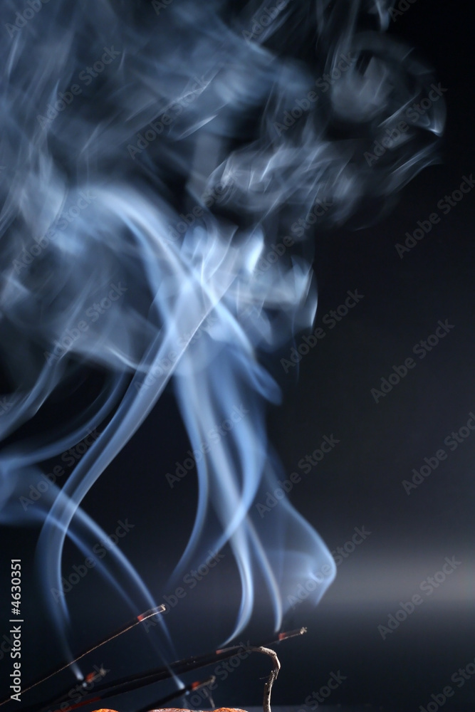 Aroma smoke on a dark background Aroma smoke on a dark background
