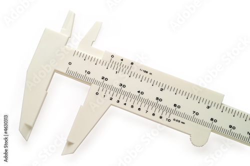 White caliper wth clipping path photo