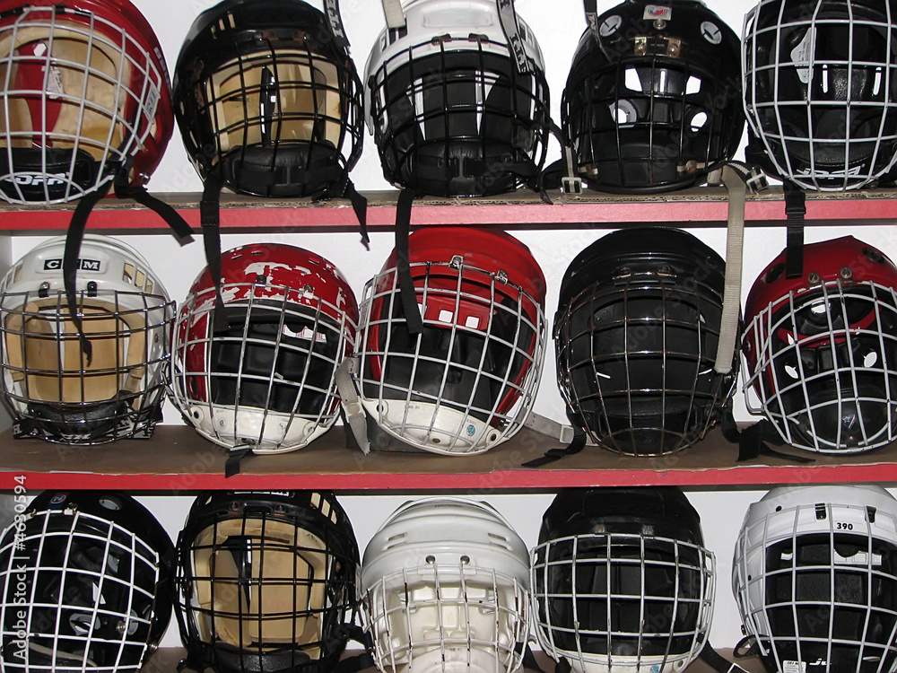 Obraz premium hockey helmets