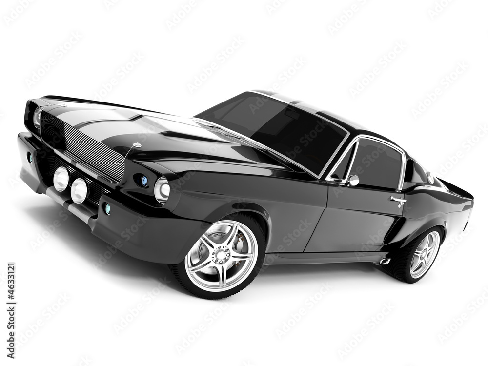 Black Classical Sports Car