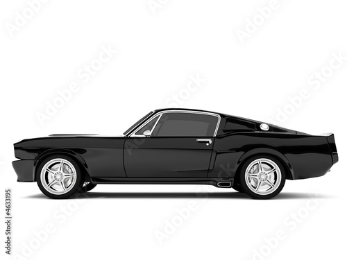 Black Classical Sports Car