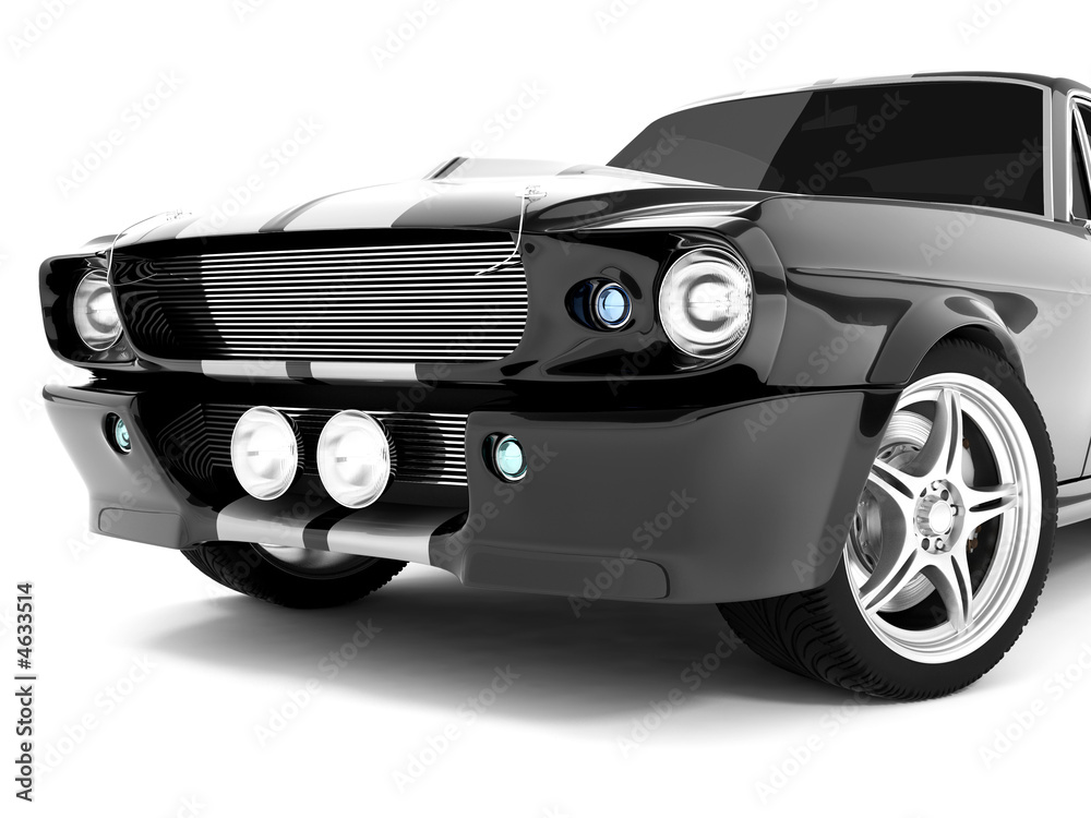 Fototapeta Black Classical Sports Car