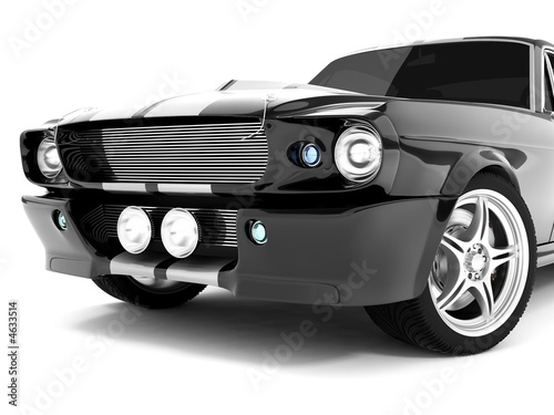 Photo Black Classical Sports Car