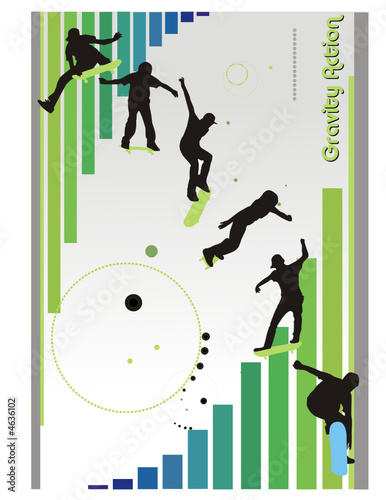 composicion de skater en vector