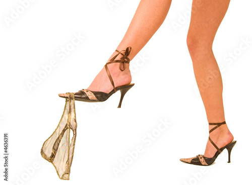 Sexy legs isolated on white