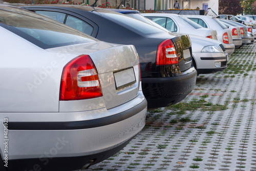 Company cars, parked