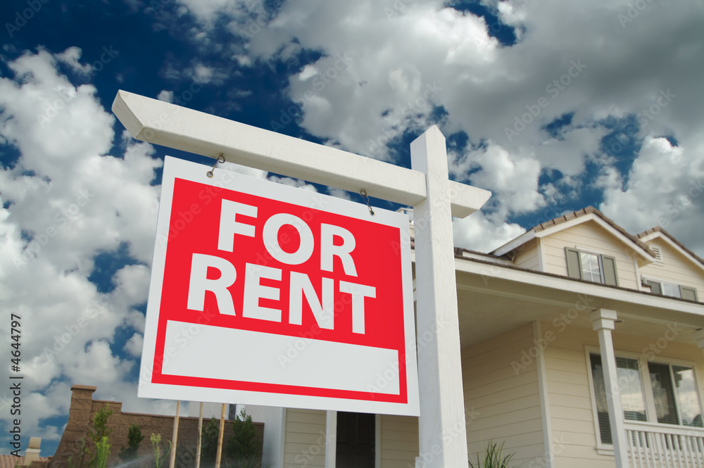 For Rent Sign & House For Rent Sign & House