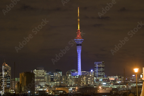Auckland Sky Tower at Night