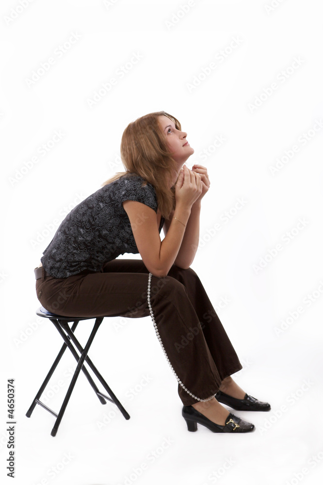 young woman isolated on white young woman isolated on white