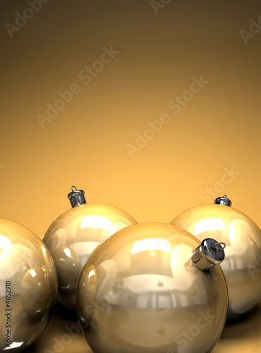 happy christmas background with gold balls