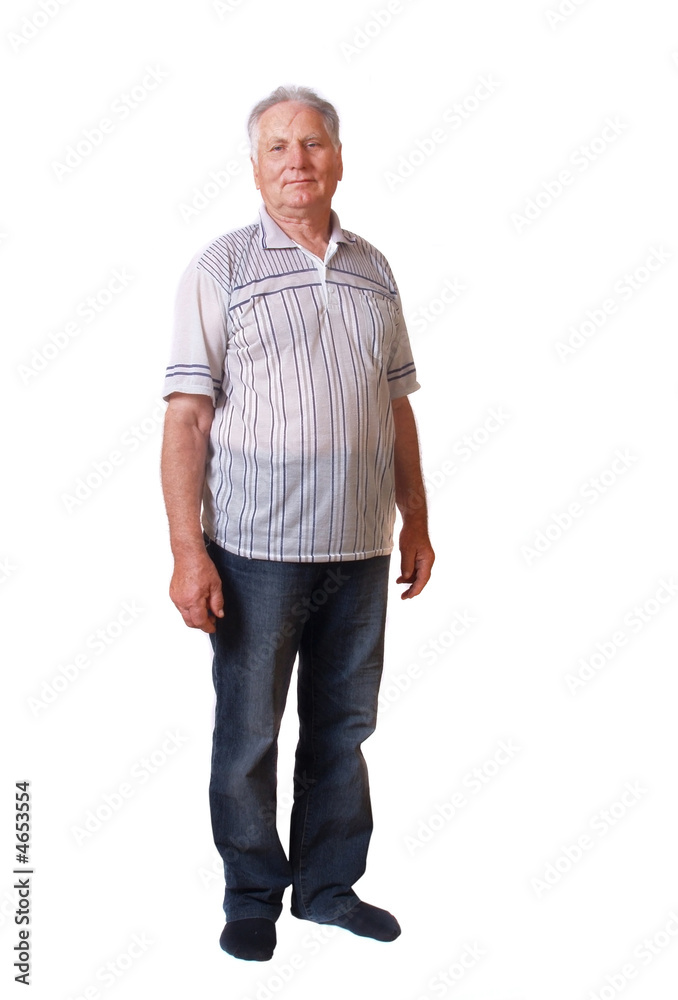 old men isolated on white old men isolated on white
