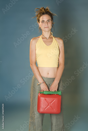 woman with jerry can photo