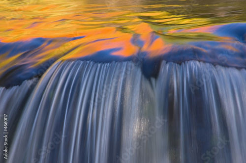 Bond Falls Cascade and Autumn Reflections