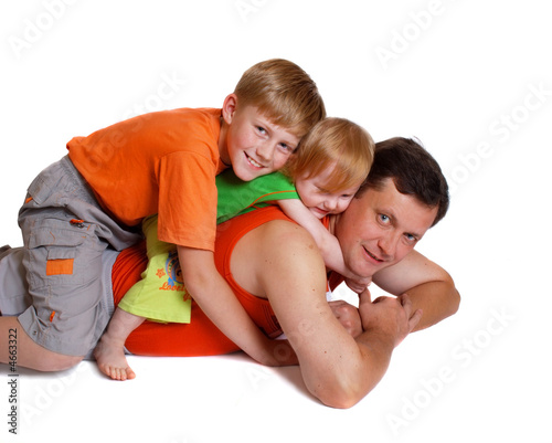 father with children