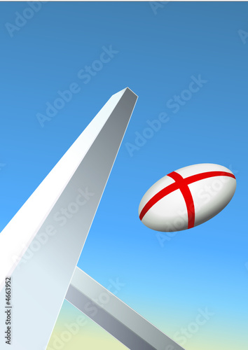 Transformation avec un ballon de rugby pour l'Angleterre