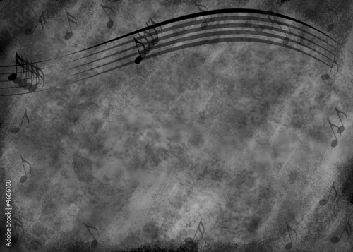 Grunge Music Note Background