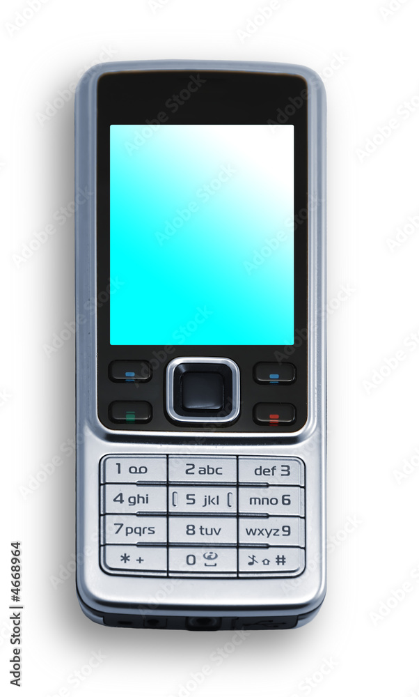 Cell phone isolated on white background Cell phone isolated on white background