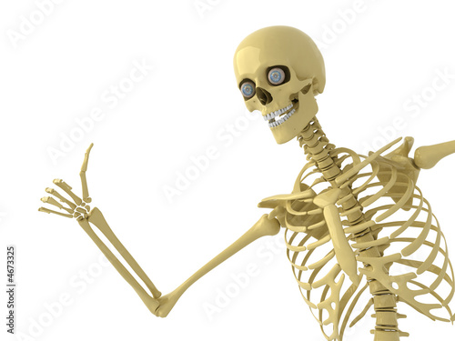 Skeleton with thums up