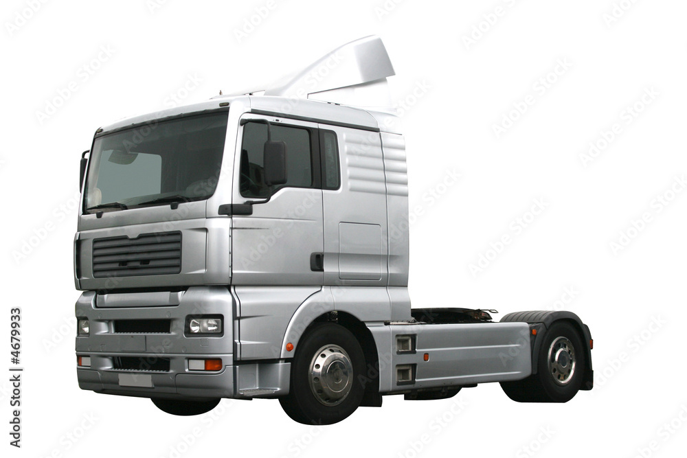 Silver truck isolated on a white background Silver truck isolated on a white background