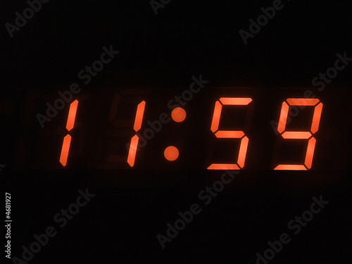 one minute to noon
