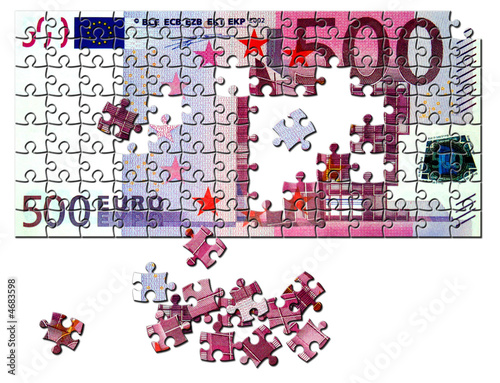 500 Euro Schein Puzzle photo