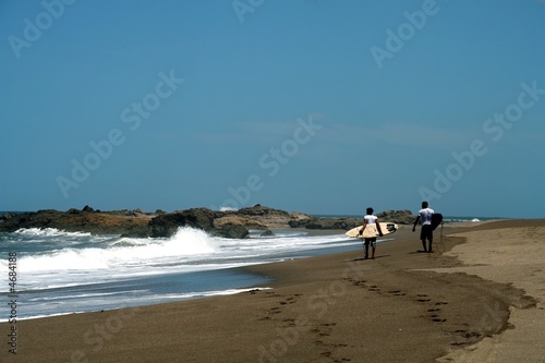 Two surfer on a beach