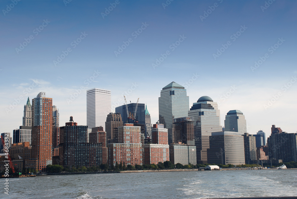 new york skyline mit financial district