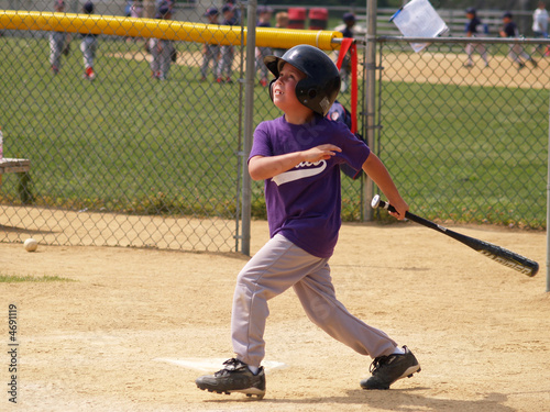 young baseball batter