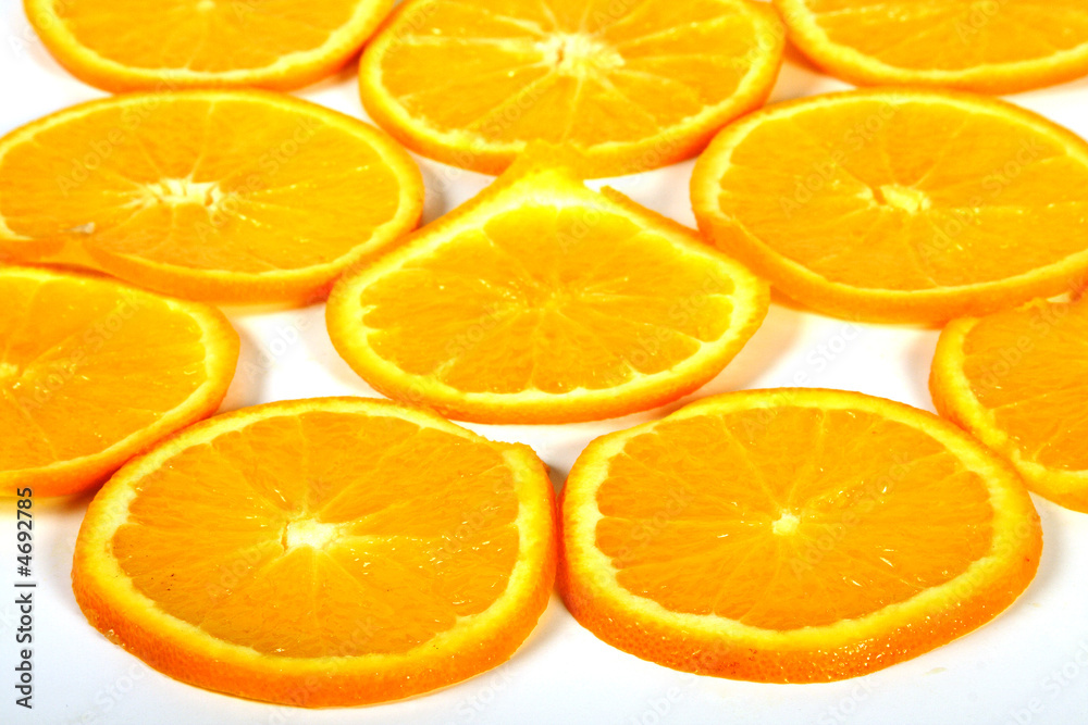 Orange in Scheiben