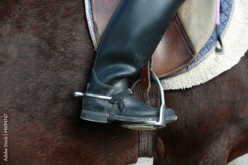 saddle and boot