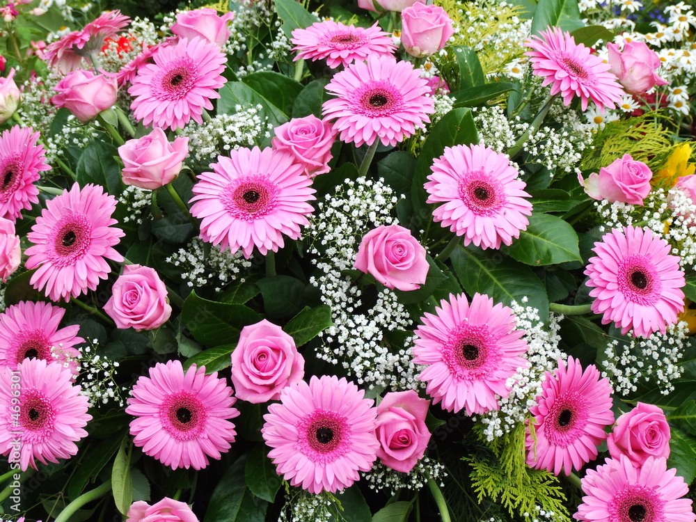 Abschiedsblumen pink