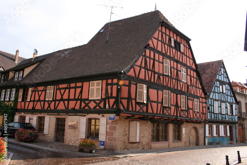 Maisons alsaciennes à colombages à Kientzheim (Alsace)